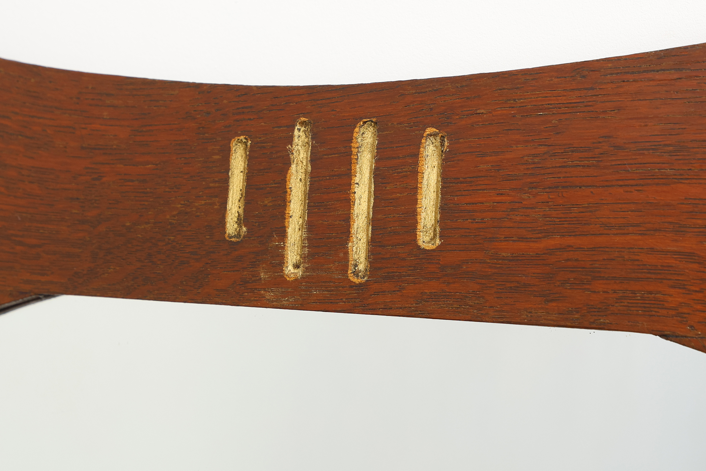 Art Nouveau Mirror in Oak with Gilded Inlay, France ca. 1915thumbnail